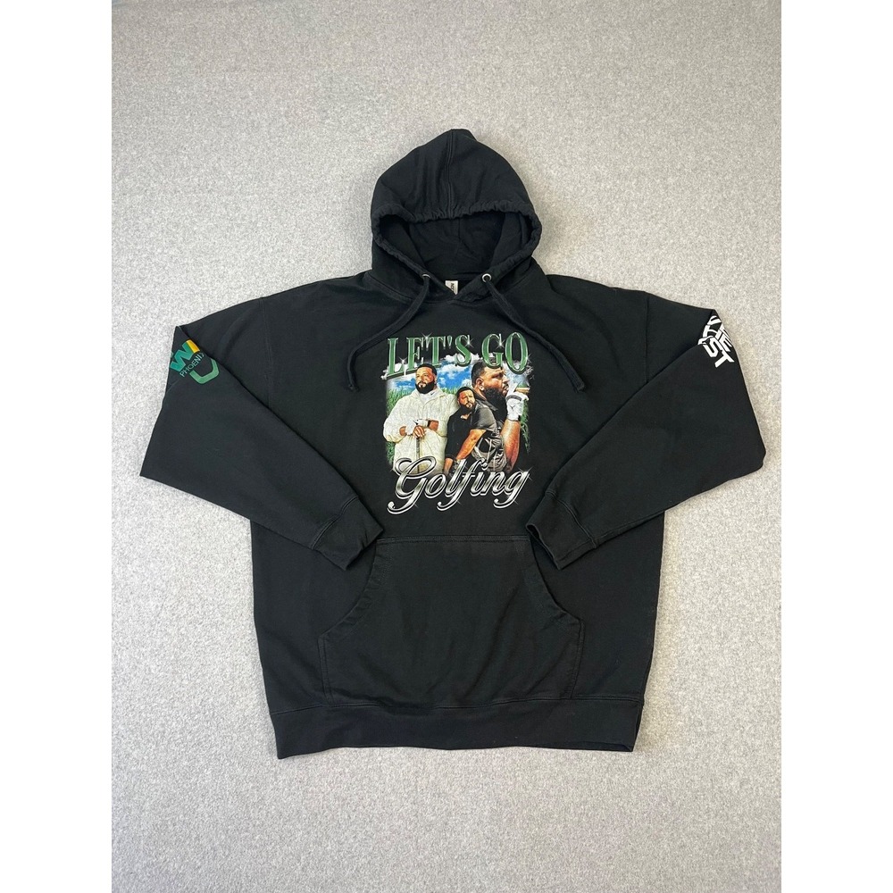 DJ Khaled Sweatshirt‎ Mens XL Black Lets Go Golfing We The Best Hoodie Pullover